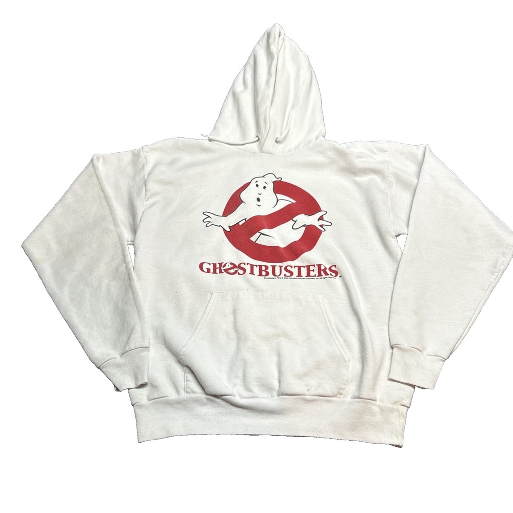 Ghostbusters Pullover Hoodie Adult M White light Halloween Spooky Ghost 2006